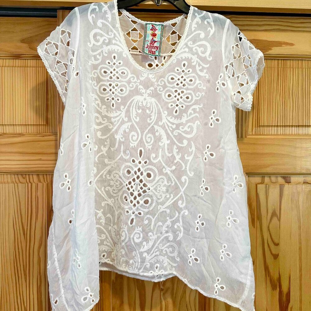 Johnny Was = XS blouse - White